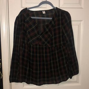 Plaid fashion Top